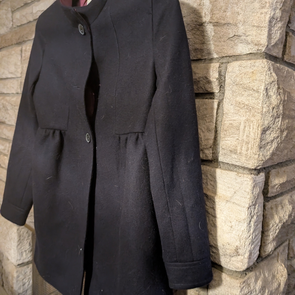 Crewcuts Black Pea Coat Size 12 - Picture 2 of 7